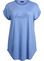 Lyhythihainen yöpaita tekstipainatuksella, 