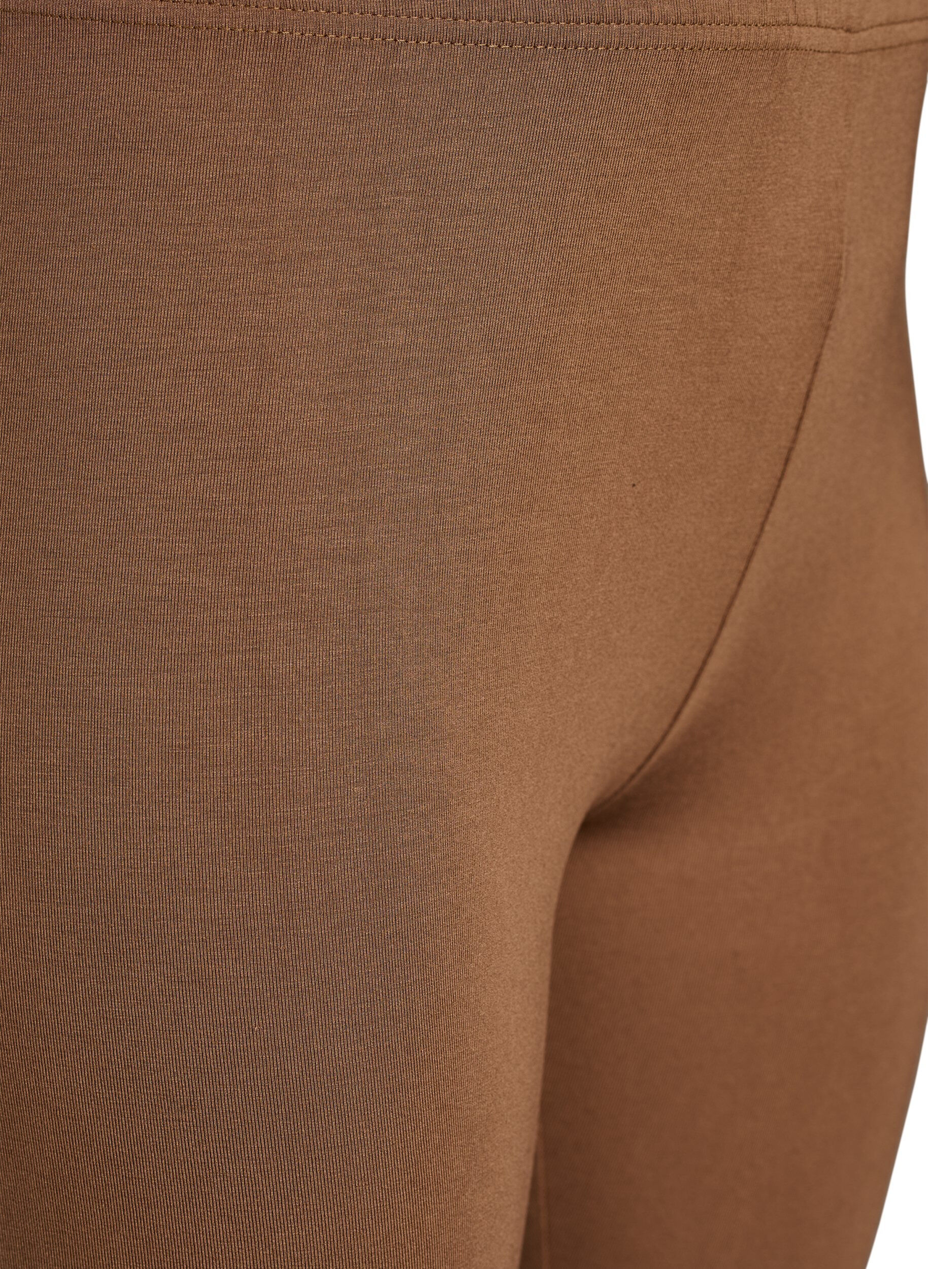 Zizzi3/4-pituiset viskoosileggingsit, Ruskea, Packshot image number 2