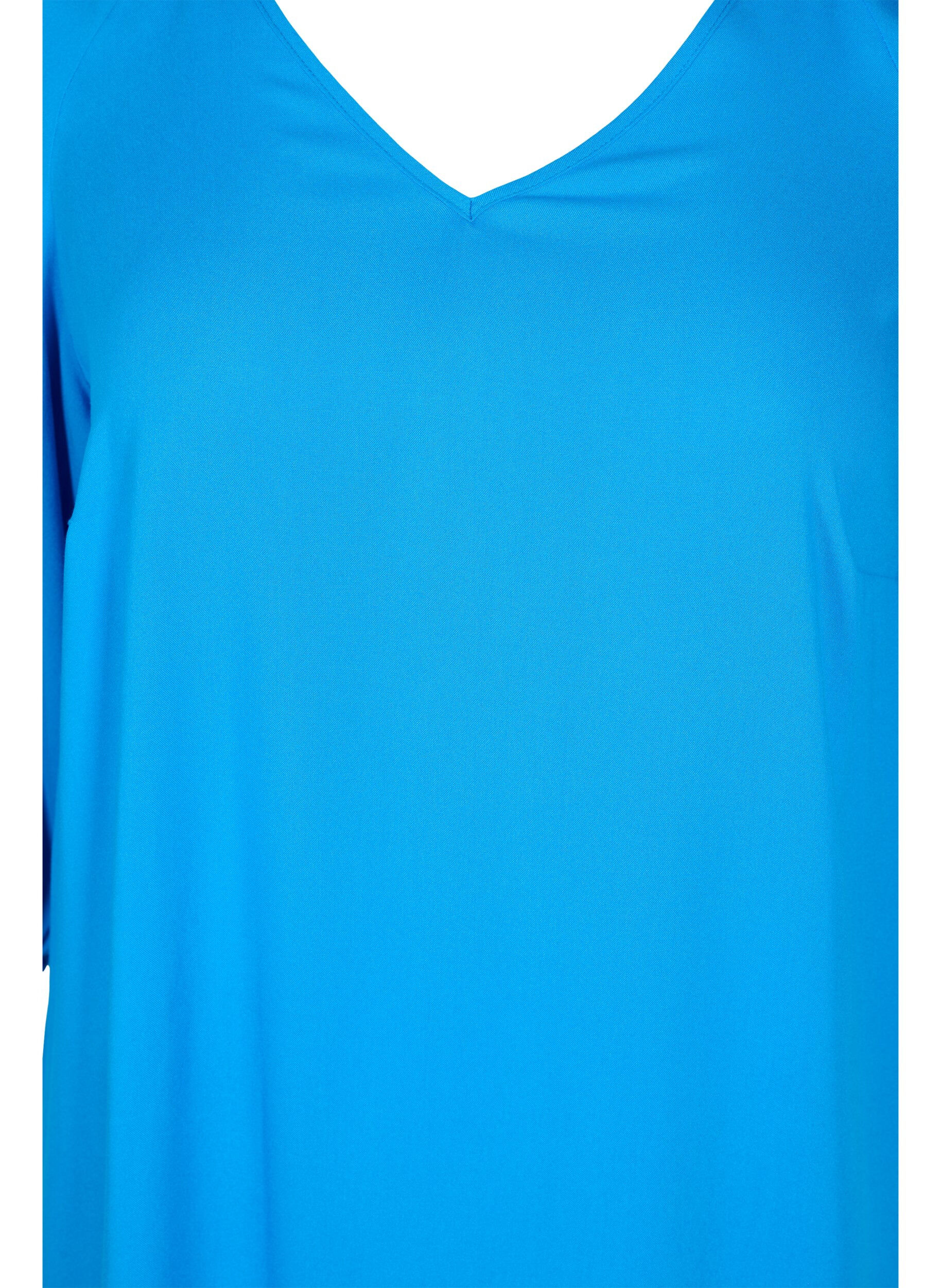 Zizzi Viskoosimekko v-p&auml;&auml;ntiell&auml;, Indigo Bunting, Packshot image number 2