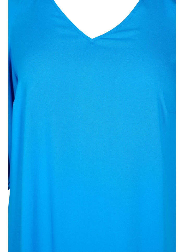 Viskoosimekko v-pääntiellä, Indigo Bunting, Packshot image number 2