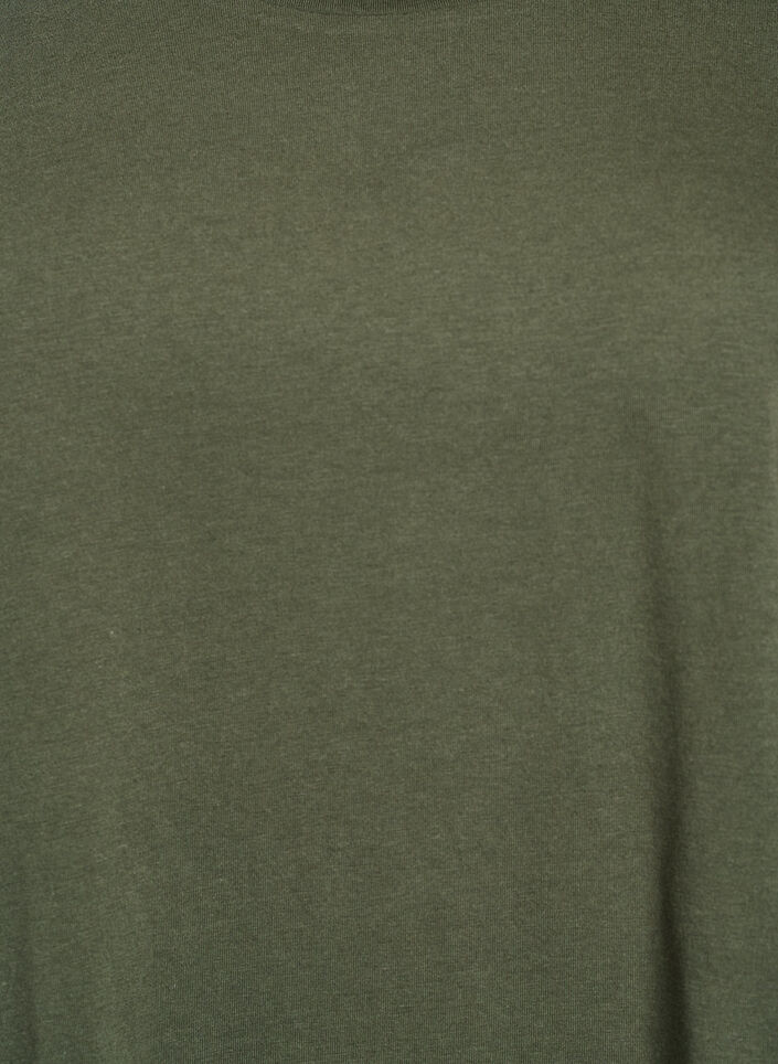 Lyhythihainen puuvillasekoite t-paita, Vihre&auml;, Packshot image number 2