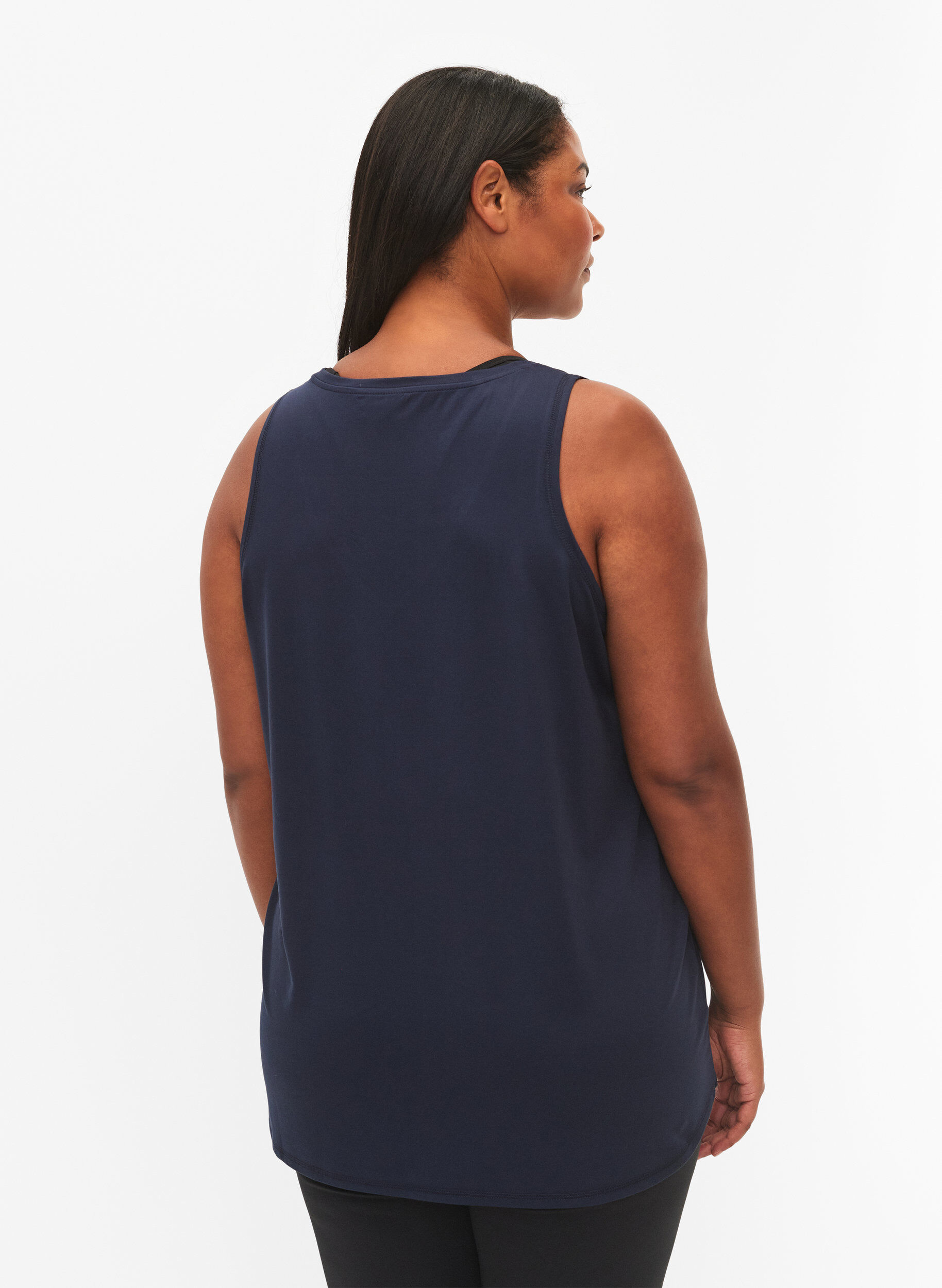 Zizzi Treenitoppi V-p&auml;&auml;ntiell&auml;, Sininen, Model image number 2