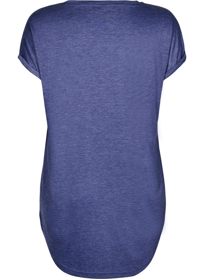 Lyhythihainen yöpaita tekstipainatuksella, , Packshot image number 1