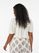 Viskoosipusero broderieanglaise-koristeilla, Beige, Model image number 2
