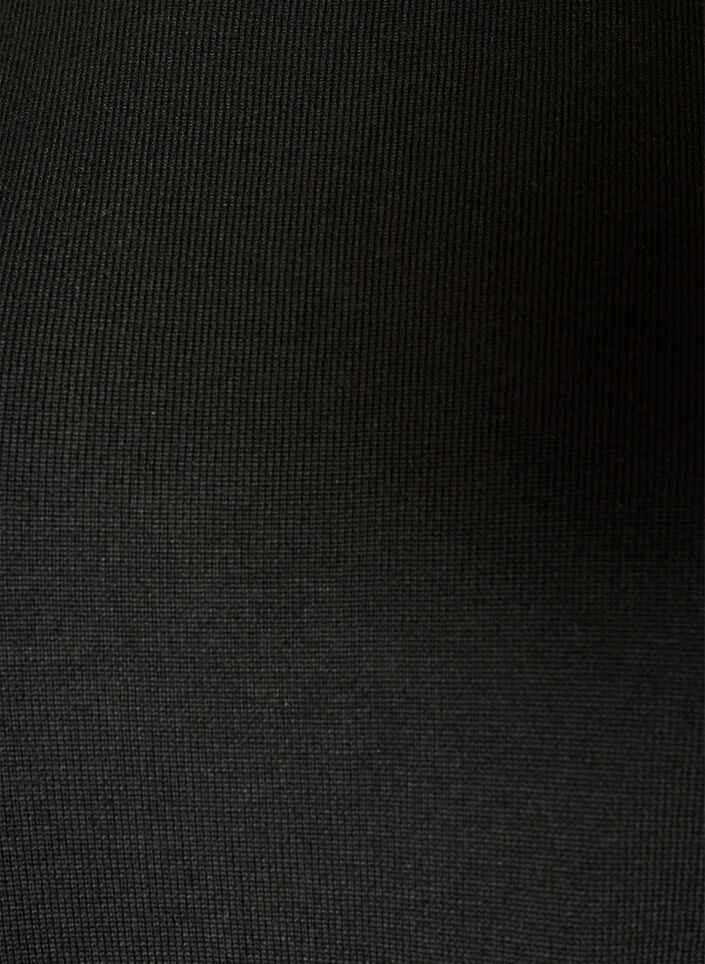 Lyhyt neulemekko pitsihelmalla, Musta, Packshot image number 2