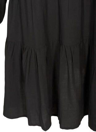 Pitkähihainen mekko a-mallissa, Black, Packshot image number 3