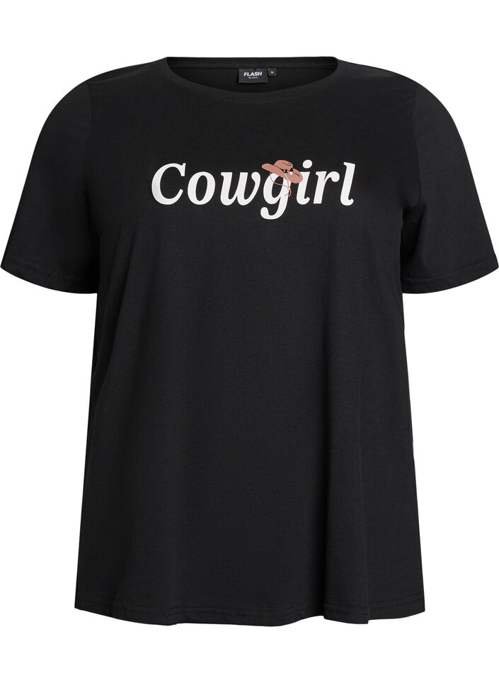 T-paita printill&auml;, Musta, Packshot image number 0