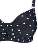 Kaarituelliset bikiniyl&auml;osa kuosilla, Musta, Packshot image number 2