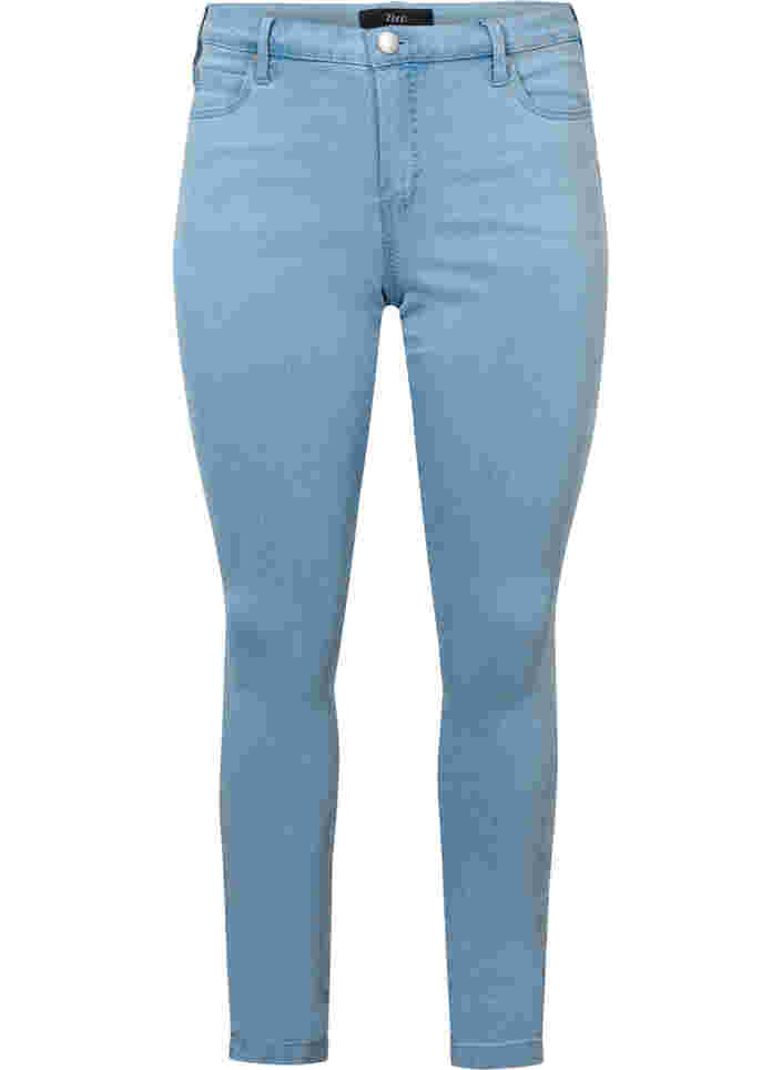 Korkeavyötäröiset super slim Amy-farkut, Ex Lgt Blue, Packshot image number 0