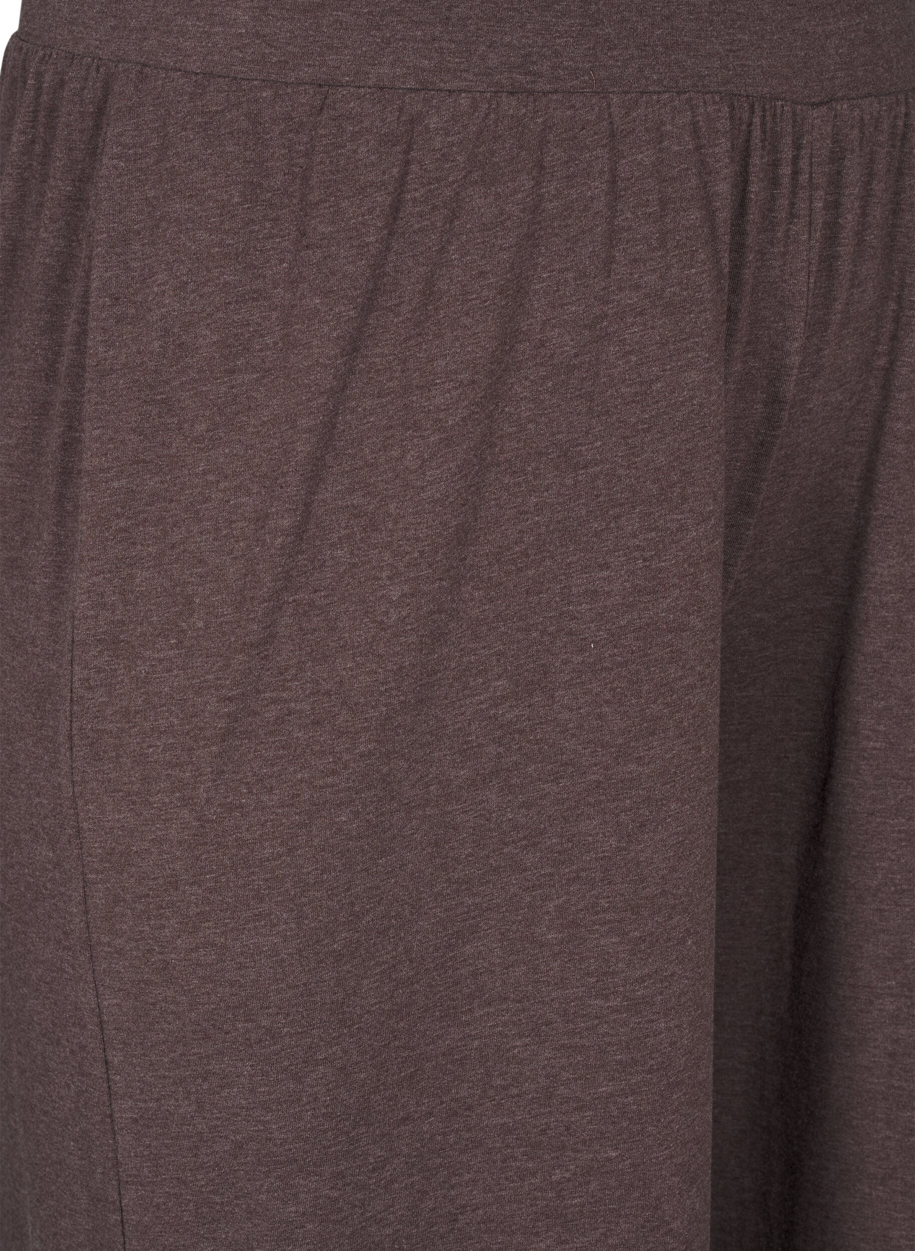 Zizzi Jersey-housut suoralla leikkauksella ja korkealla vy&ouml;t&auml;r&ouml;ll&auml;., Bracken Mel., Packshot image number 2