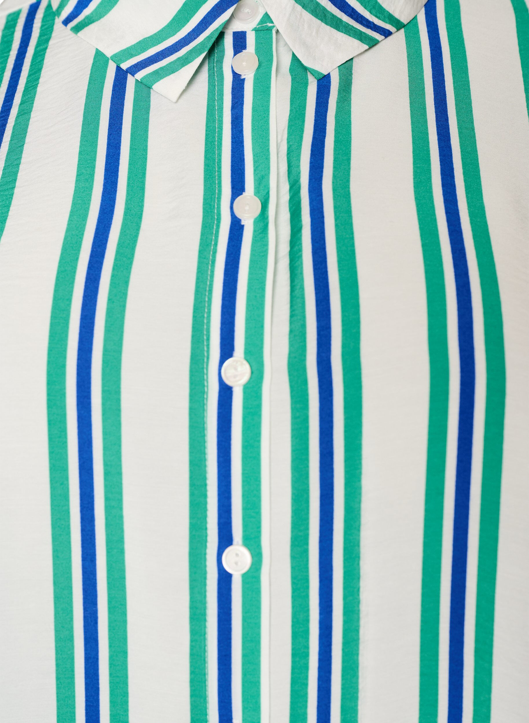 ZizziRaidallinen viskoosipaita lyhyill&auml; hihoilla, Vanilja, Packshot image number 2