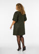 Jacquard-mekko puhvihihoilla ja A-linjaisella helmalla, Vihre&auml;, Model image number 2