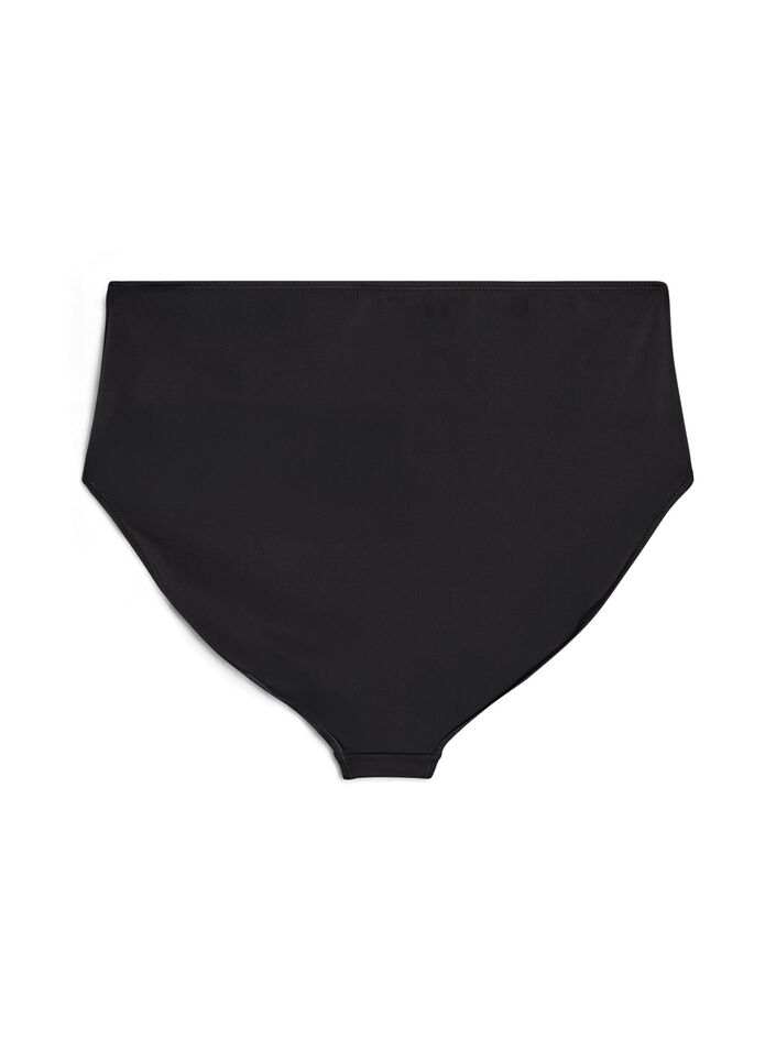 Yksiv&auml;riset korkeavy&ouml;t&auml;r&ouml;iset bikinialaosat, Musta, Packshot image number 1