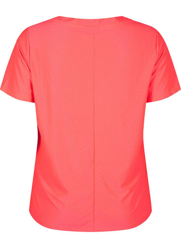 Treeni-t-paita, jossa on v-pääntie ja kuviointi, Fyring Coral ASS, Packshot image number 1