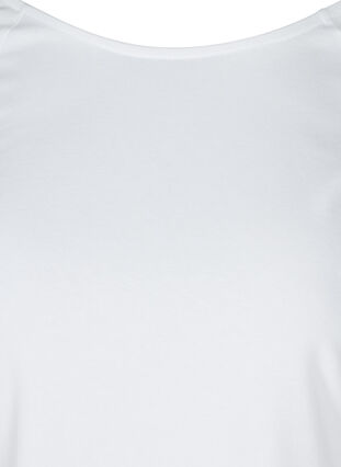 Puuvillainen t-paita 2/4-hihoilla , White, Packshot image number 2
