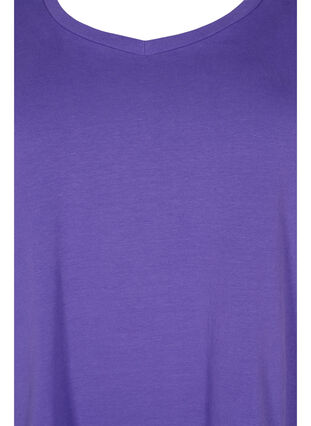 Yksivärinen perus t-paita puuvillasta, Ultra Violet, Packshot image number 2