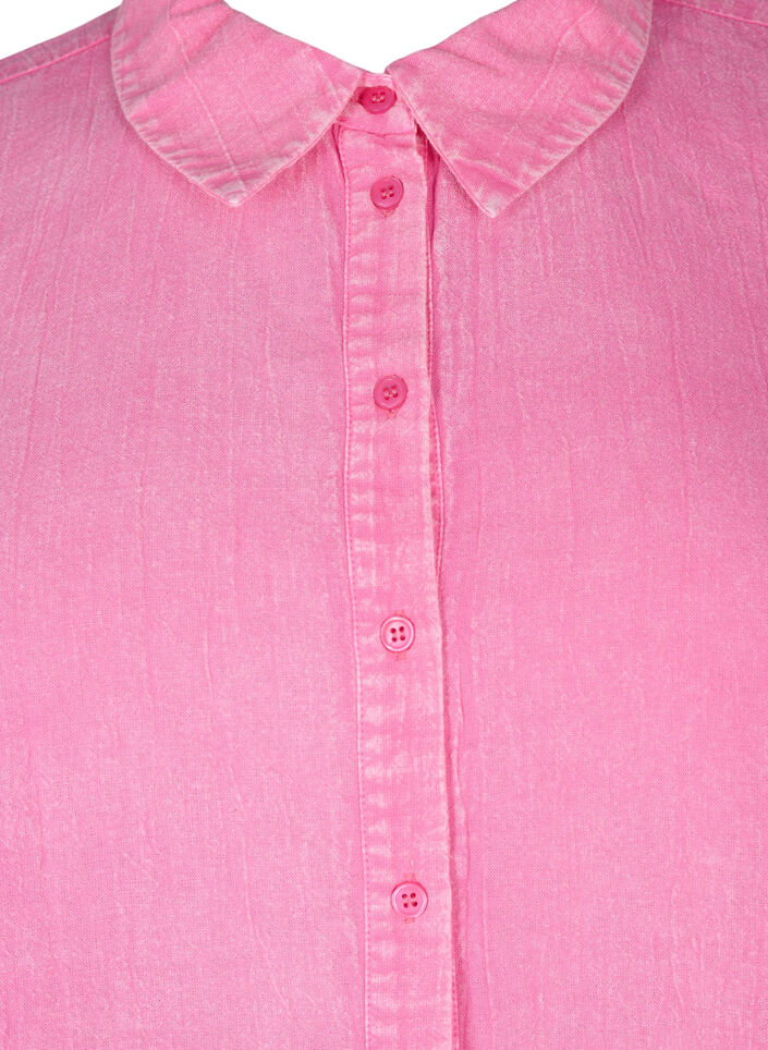 Yksivärinen denim-paita, Pink Power, Packshot image number 2