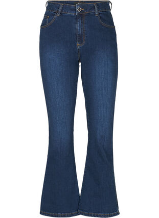 Korkeavyötäröiset Ellen bootcut-farkut, Dark blue denim, Packshot image number 0