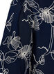 Lyhyt A-linjainen mekko kirjaillulla kuviolla, Sininen, Packshot image number 3