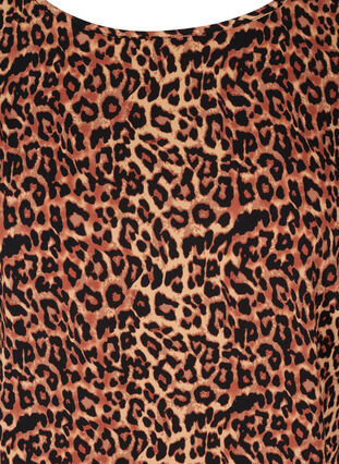 Lyhythihainen tunika leopardiprintillä, Leopard AOP, Packshot image number 2