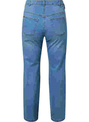 Korkeavyötäröiset Gemma farkut normaalissa mallissa , Light blue, Packshot image number 1