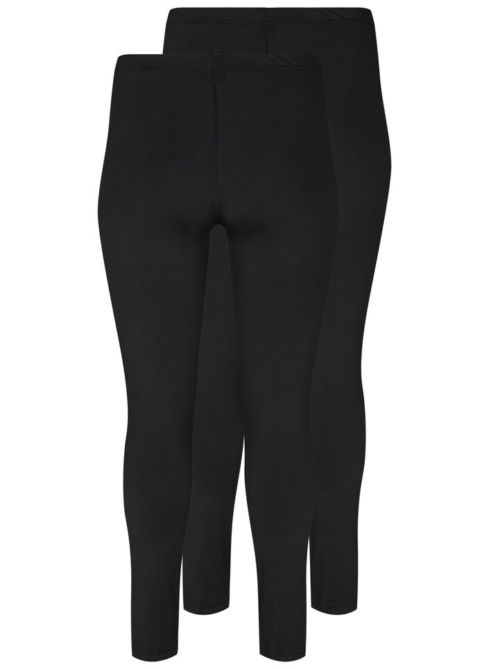 2-pack basic -leggingsit, Musta, Packshot image number 1