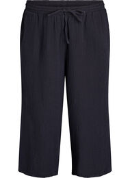 Culotte-housut, joissa on korkea vy&ouml;t&auml;r&ouml;, Musta