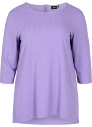Pitkä pusero pyöreällä pääntiellä ja 3/4-hihoilla, Paisley Purple