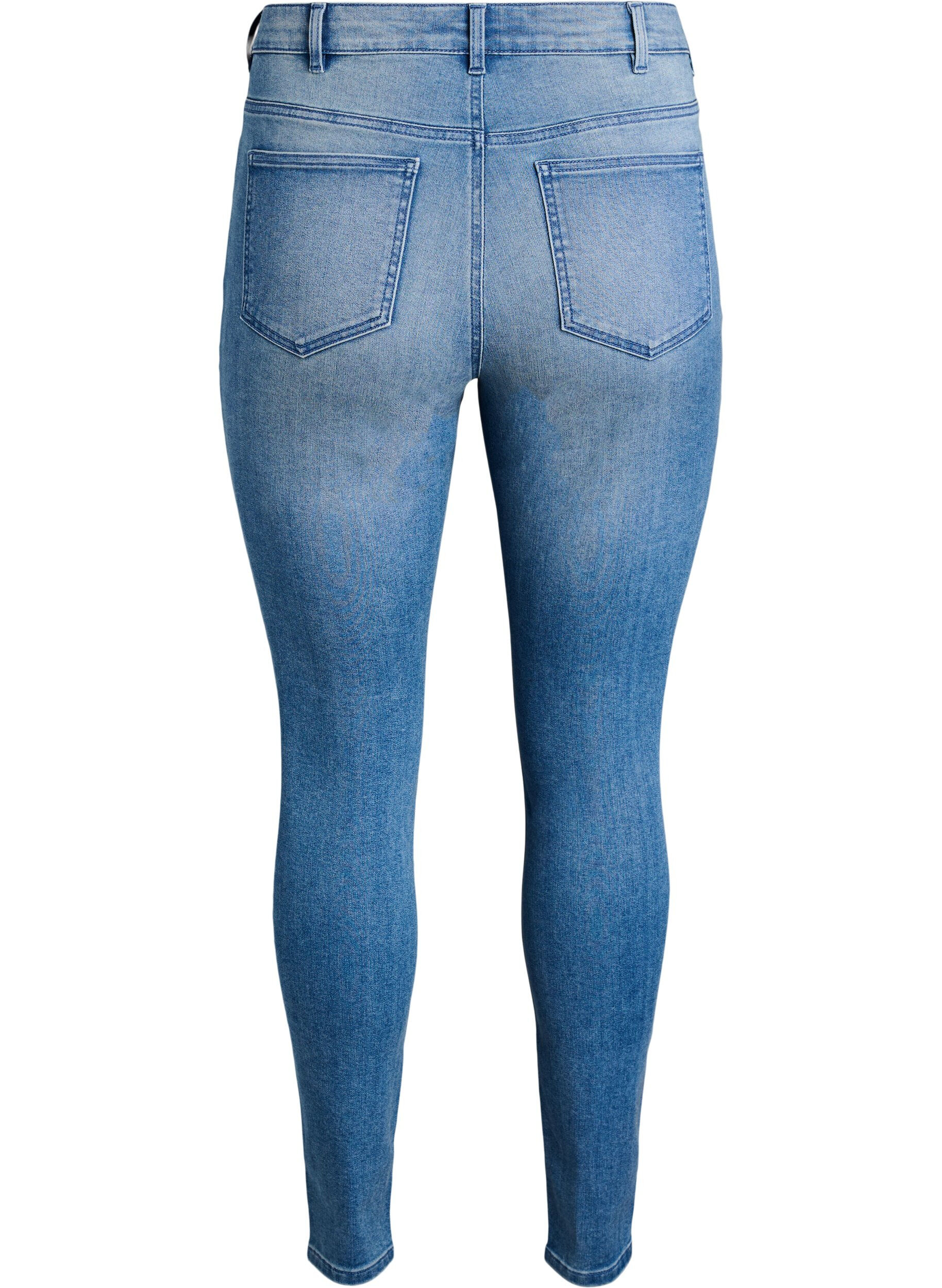 ZizziSuper slim Amy-farkut korkealla vy&ouml;t&auml;r&ouml;ll&auml;, Sininen, Packshot image number 1