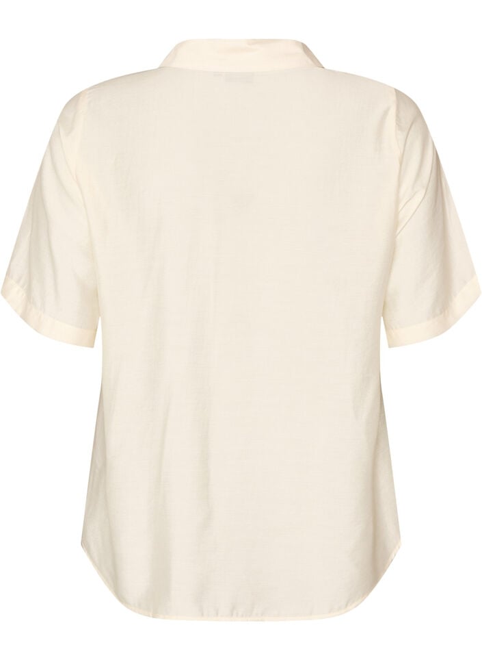 Paitapusero kyyn&auml;rmittaisilla hihoilla ja kukkayksityiskohdilla, Beige, Packshot image number 1