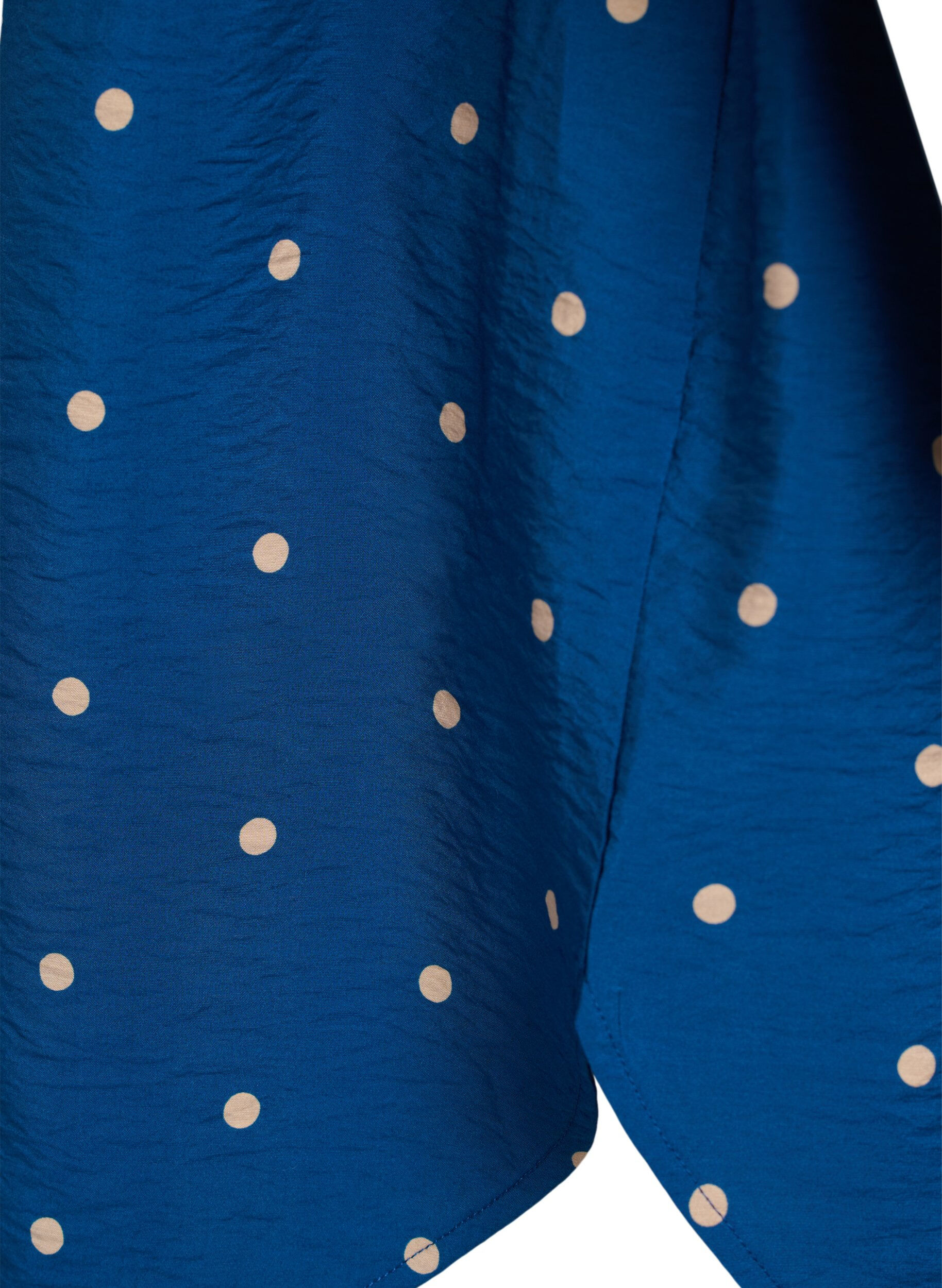 ZizziLyhyt mekko kauluksella ja rintataskulla, Sininen, Packshot image number 3