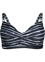 Bikiniliivi kuviolla ja kaarituella, Black White Stripe, Packshot