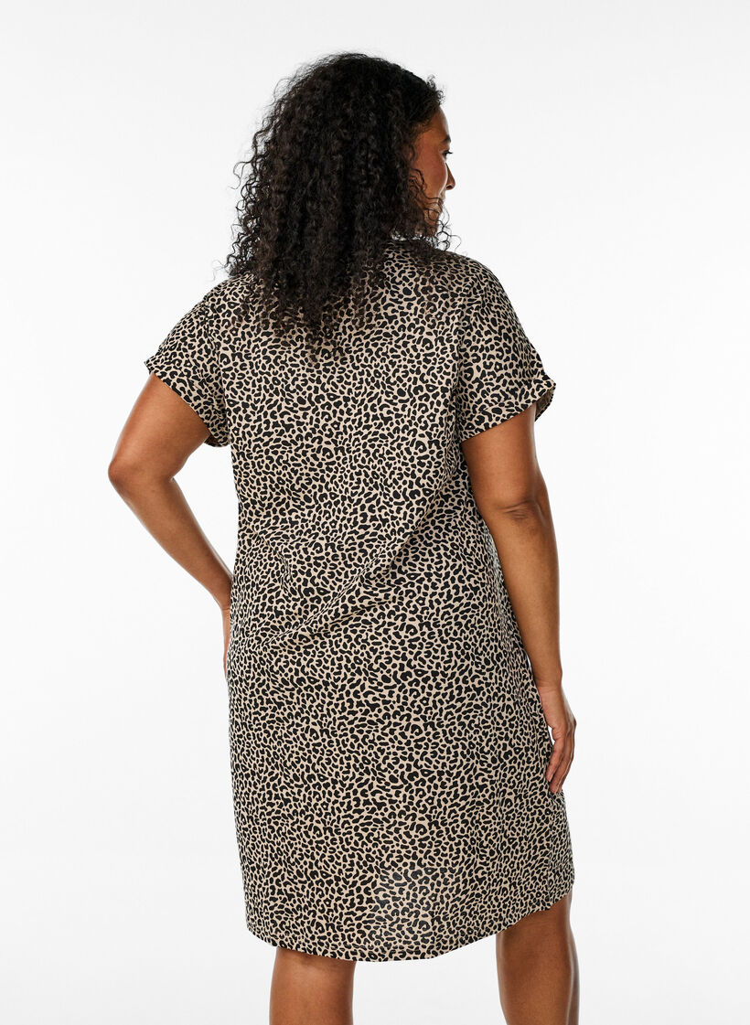 2-pack T-paitamekko lyhyill&auml; hihoilla, Ruskea, Model image number 2