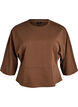Peplum-pusero kyyn&auml;rpituisilla hihoilla, Ruskea, Packshot image number 0