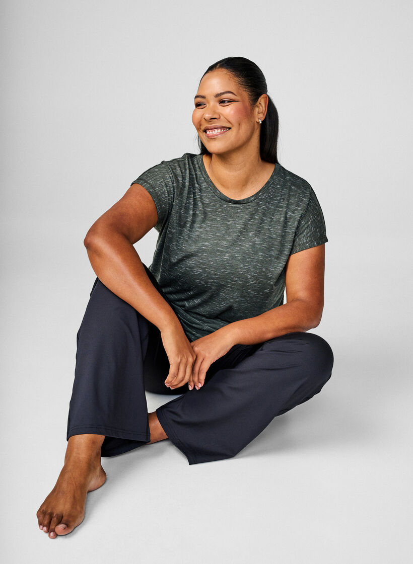 Rento treenipaita lyhyillä hihoilla, Vihreä, Image image number 0