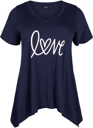 Puuvillainen t-paita lyhyillä hihoilla, Night Sky LOVE, Packshot image number 0