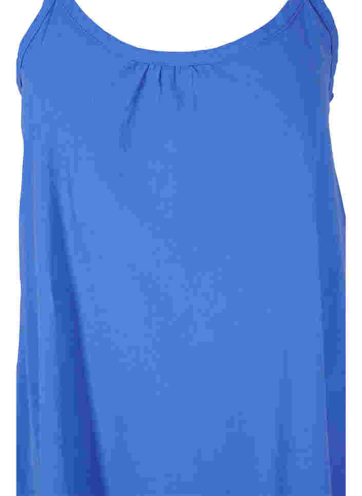A-mallinen puuvillamekko ohuilla olkaimilla , Dazzling Blue, Packshot image number 2
