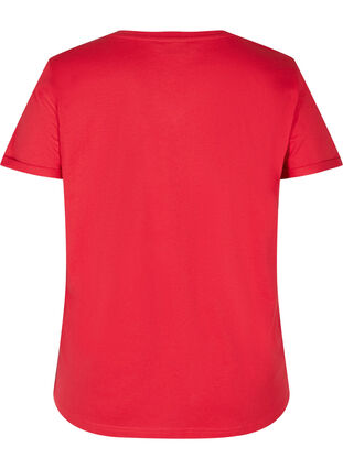 Puuvillainen t-paita treeniin painatuksella, Haute Red, Packshot image number 1