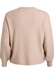 Ribbineuloksesta valmistettu neuletakki napeilla, Beige, Packshot image number 1