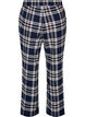 Ruudulliset puuvillaiset pyjamahousut, Sininen, Packshot image number 1