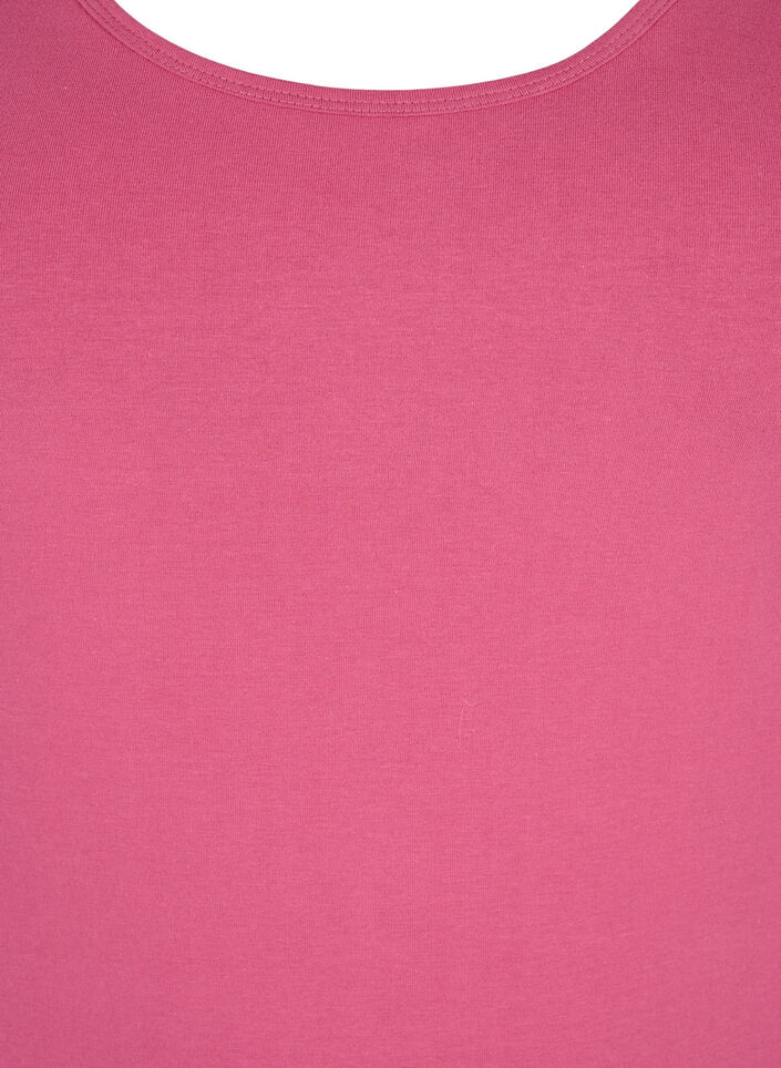 Yksiv&auml;rinen perus paita puuvillasta, Punainen, Packshot image number 2