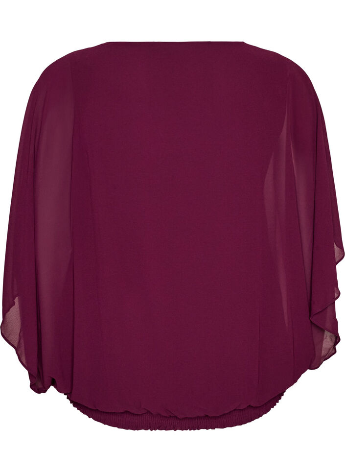 Sifonkipusero pallomaisella efektill&auml;, Violetti, Packshot image number 1