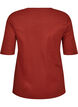 Ribattu jerseypusero, jossa on lyhyet hihat, Punainen, Packshot image number 1