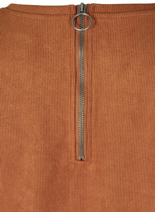 Yksivärinen mekko pyöreällä pääntiellä, Glazed Ginger, Packshot image number 3