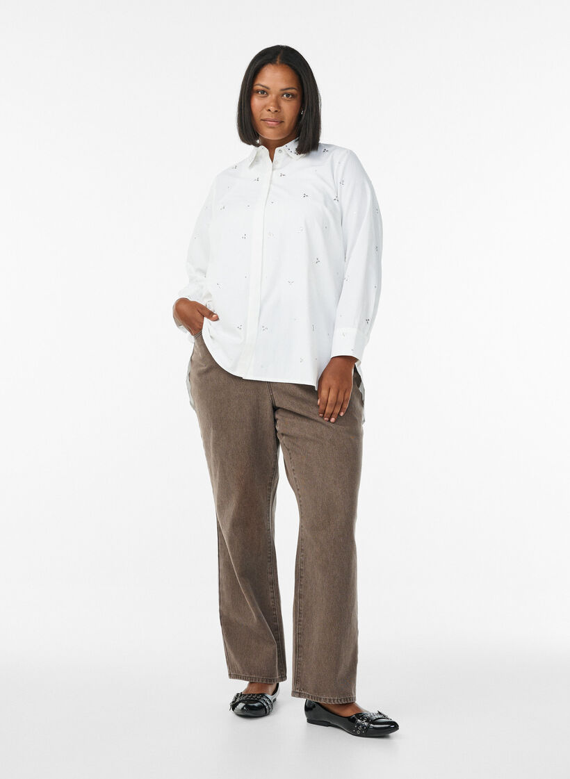 Paita strasseilla, Valkoinen, Model image number 1