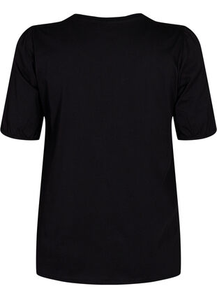 Puuvillainen t-paita 2/4-hihoilla, Black, Packshot image number 1