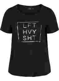 T-paita printillä treeniin , Black w. LFT