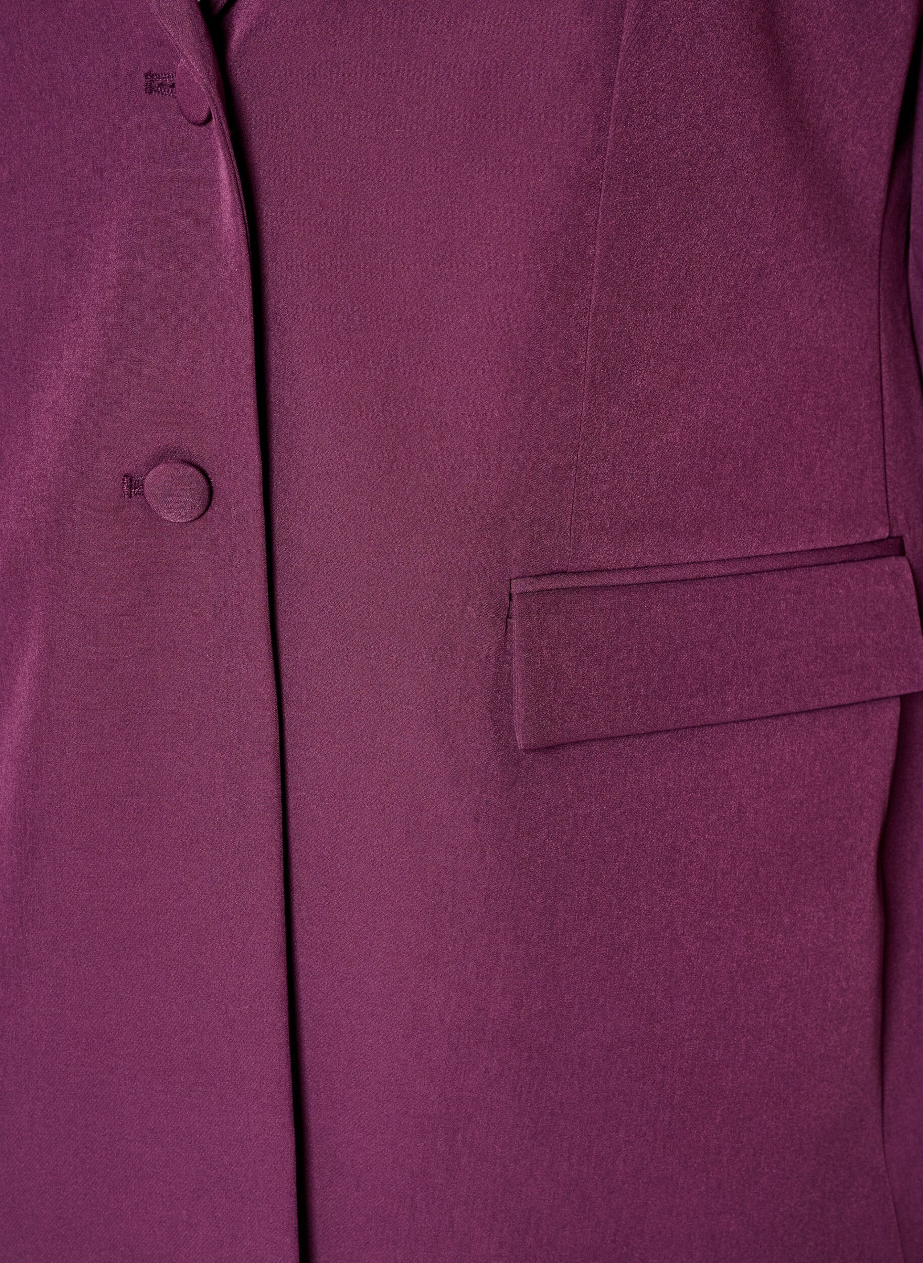 ZizziKlassinen bleiseri nappikiinnityksell&auml;, Violetti, Packshot image number 2