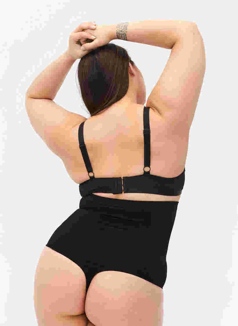 Korkeavyötäröiset shapewear g-stringit, Black, Model image number 0