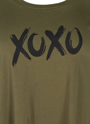 Lyhythihainen puuvillainen t-paita a-mallissa , Ivy Green XOXO, Packshot image number 2